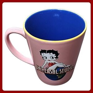 Betty‎ Boop Universal Studios Pink Mug 14oz Coffee Ceramic Fleischer Collectible